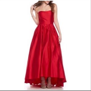 Betsy & Adam High Low Strapless Dress 12P